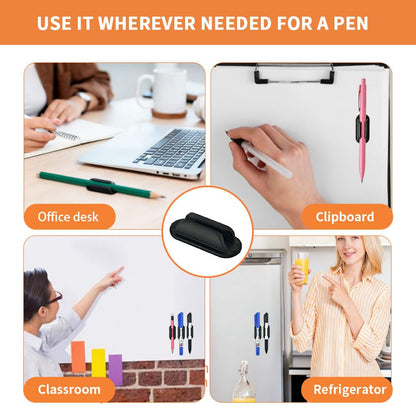 Yanchexp 40 PCS Adhesive Pencil Holders for Desk,Silicone Pencil Holder with Upgraded Adhesive Pads, Flexible Pen Holder for Walls Clipboards,Office Essentials Accessories Teacher Supplies
