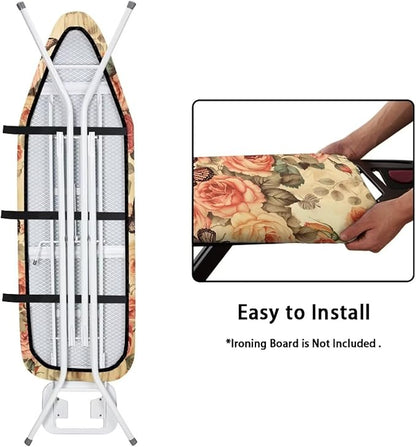 ZDCUSTOM Flower Butterfly Tabletop Ironing Board Cover Standard Ironing Board