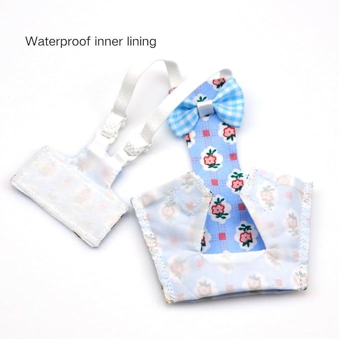 3PCS Bird Diaper with Adjustable Shoulder Strap Washable Parrot Diapers Reusable Bird Flight Suit Nappies Protective Breathable Nappy Clothes for Parakeet Macaw Conure (2XL)