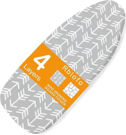 12 x 32 Tabletop Ironing Board Cover and Premium Heavy Duty 4 Layer Pad Extra