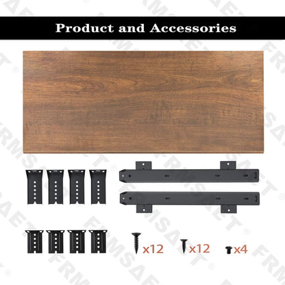 FRMSAET Furniture Accessories Office Product Suits Hardware 20/24/30 inches Keyboard Drawer Tray Wood Holder Under Desk Adjustable Height Platform. (30 inches, Brown)