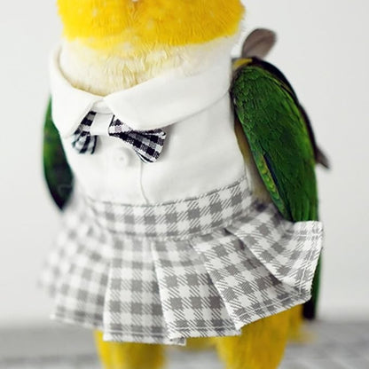 Bird Costume Bird Diaper Flight Suit Cute JK Dress Dress Skirt Clothes Cosplay Photo Prop for Parrots Macaw Cockatoo (with Diaper,2XL)