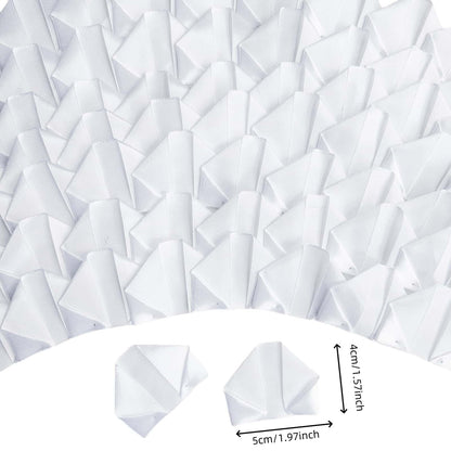 LatinaFlorista 300Pcs Premade Satin Ribbon Rose Petals Half-Finished for Eternal Rose DIY Ramos Forever Flowers Bouquets Everlasting Floral,for Wedding,Anniversary,Birthday (300 Pcs White)