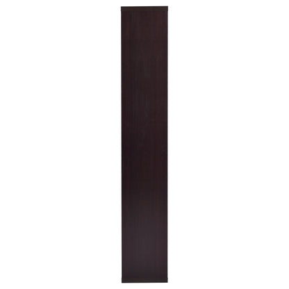 Coaster Home Furnishings - Theo - Wood - Geometric Bookshelf with Open Cubbies and Six Staggered Shelves - Home Office - 71-Inch - Cappuccino - 800264