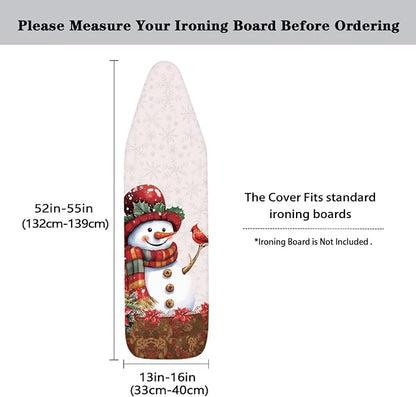 Robin Snowman Ironing Board Cover Standard Size Christmas Iron Board Cover