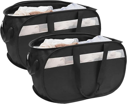 Collapsible Laundry Baskets, Foldable Tear Proof Pop Up Hamper