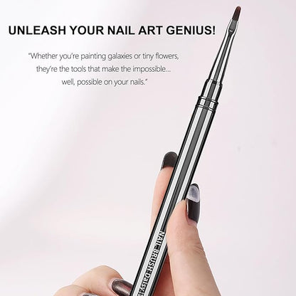 3Pcs Nail Art Brushes Set for Flower Petal Butterfly Drawing, 3D Gel Acrylic