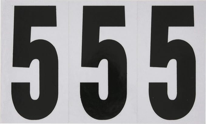 Hillman 843445 Reflective Adhesive Mailbox Number Pack, 3", Black and White