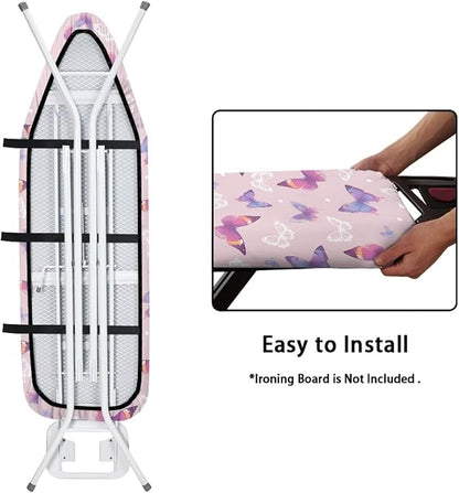 Butterfly Design Ironing Board Cover Soft Fabric Cover Heat-Reflective Scorch