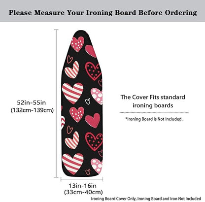 Love Heart Ironing Board Cover Valentines Day Ironing Board Dust Cover Standard