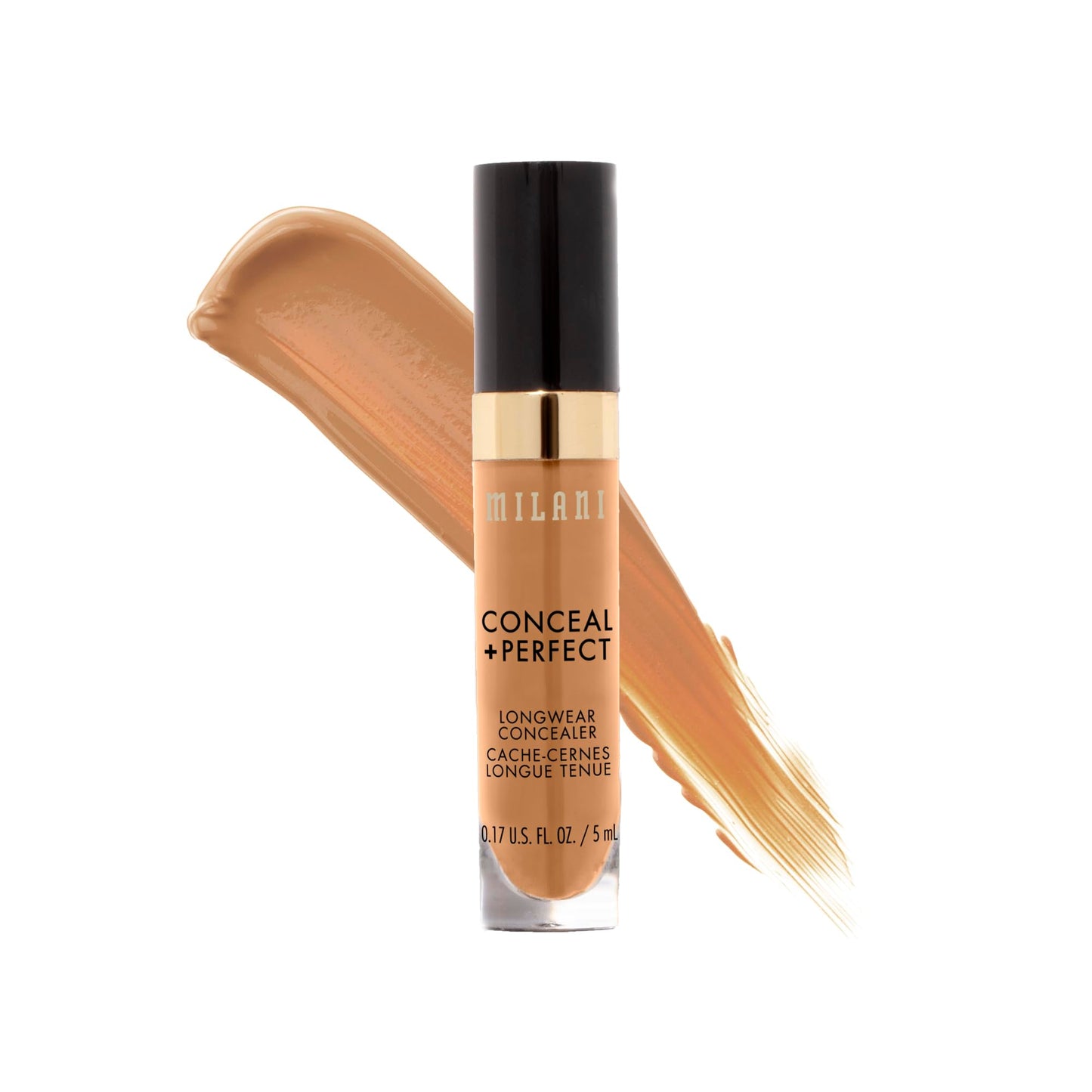 Milani Conceal + Perfect Longwear Concealer Full Coverage Infused with Hyaluronic Acid & Vitamin E, Cover Dark Circles, Blemishes & Skin Imperfections for Long-Lasting Wear - Light Nude