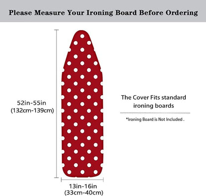 Polka Dots Ironing Board Cover and Pad Modern Design Standard Size Iron Pads