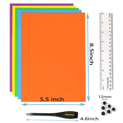 84PACK Foam Craft Sheets 8.5x5.5 inch Eva Color Bulk Foam Paper Set for Art Craft Projects DIY Handcraft by MEARCOOH