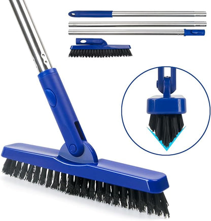 CELOX Grout Brush with Long Handle V-Shape Grout Line Scrubber with Stiff