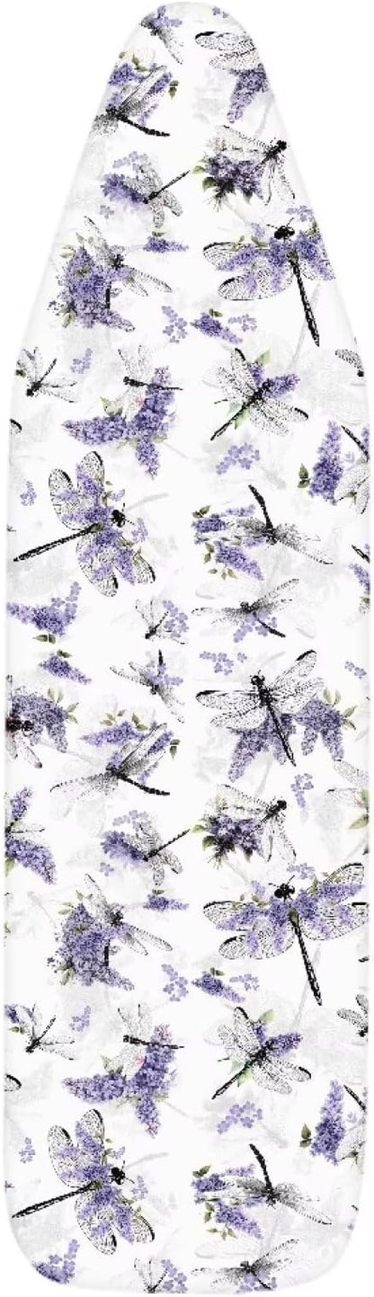 Purple Flowers Bird Ironing Board Cover and Pad Heat Insulation Covers Stain