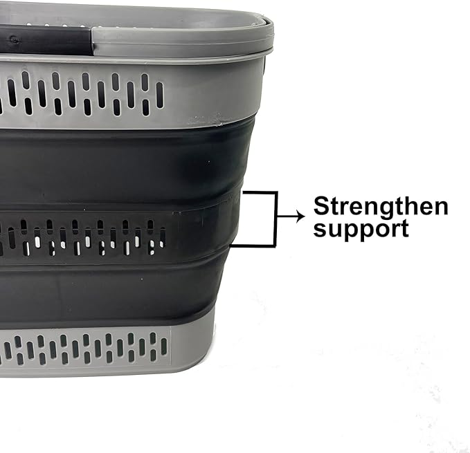 SAMMART 38L Collapsible Plastic Laundry Basket