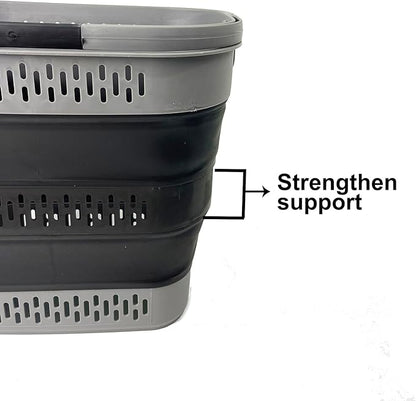 SAMMART 38L Collapsible Plastic Laundry Basket