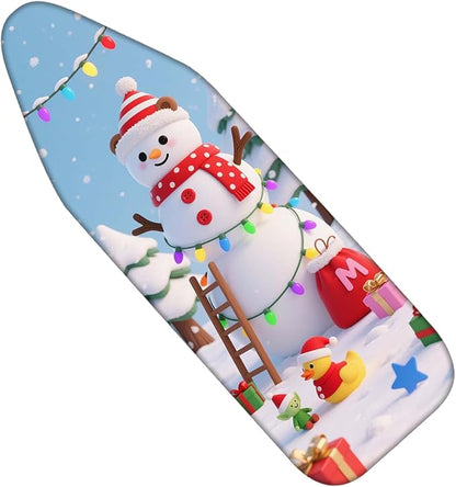 Nuxovilar Ironing Board Cover Winter Snowman Pattern Polyester 15x54 Inches