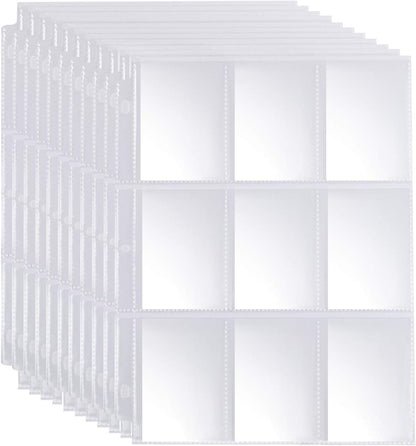 9 Pocket Page Protector - 648 Pockets Premium Double Side Trading Card Sleeves Pages for 3 Ring Binder, Standard Size Card Sheets Protectors