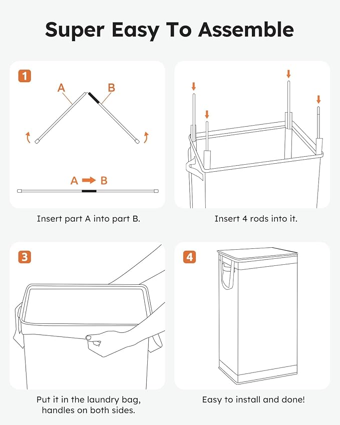 SOLEDI Slim Laundry Hamper