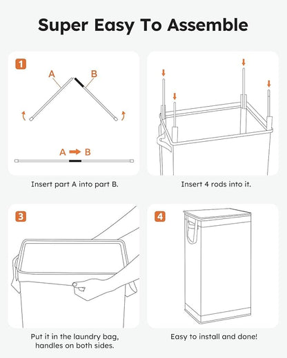 SOLEDI Slim Laundry Hamper