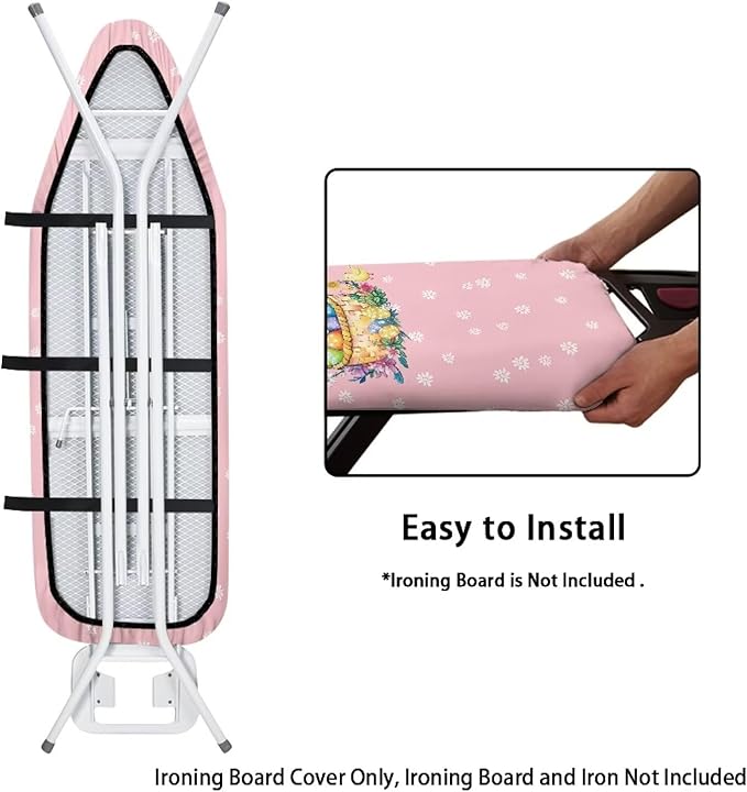 Bunny Easter Day Homes Replacement Ironing Board Cover & Pad, Easter's Rabbit 3