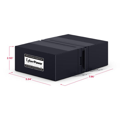 CyberPower RB1280X2B UPS Replacement Battery Cartridge, Maintenance-Free, User Installable, 12V/8Ah