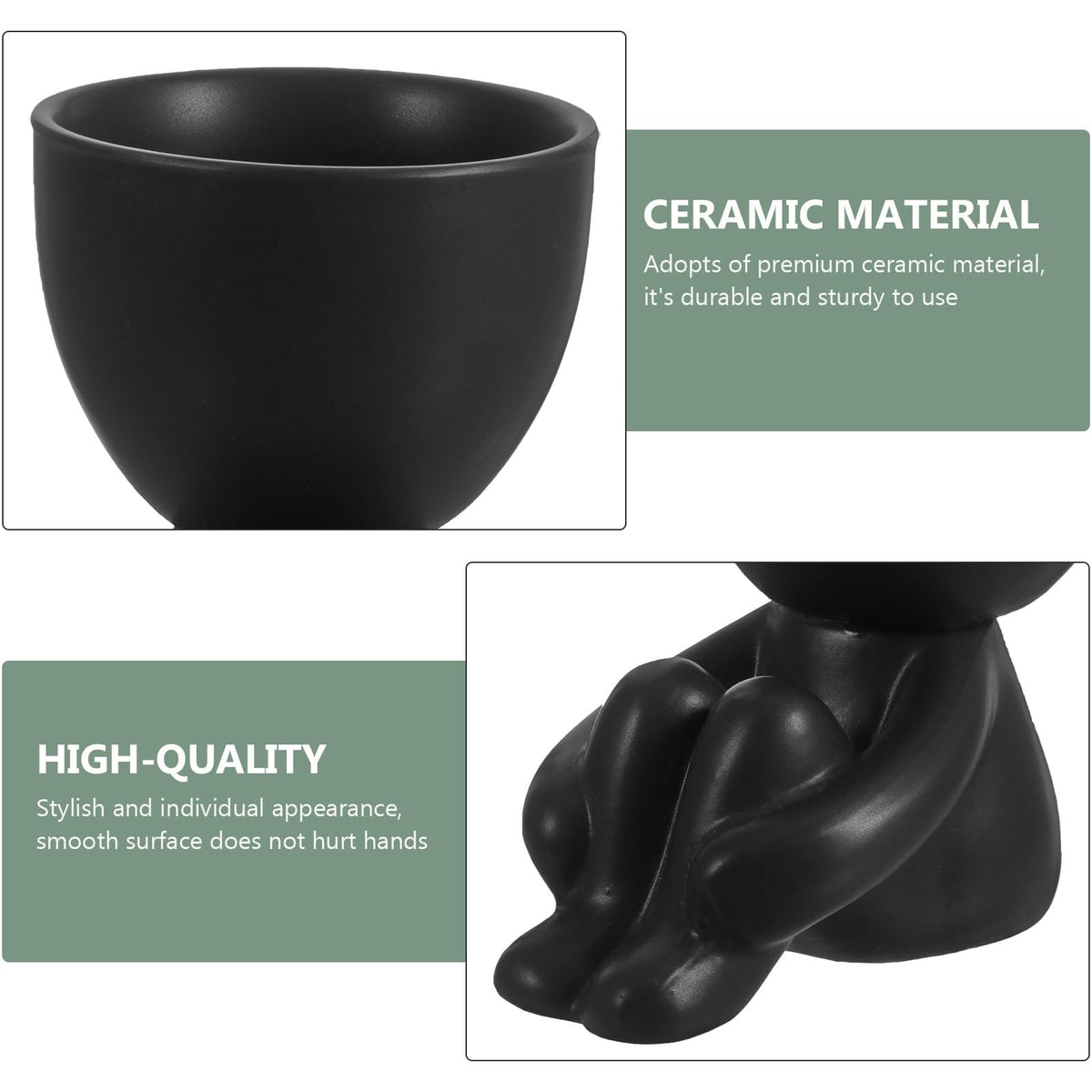 KESYOO Creative Ceramic Succulent Plant Pot with Modern Design Flower Holder Container for Indoor Outdoor Garden Gift for Plant Lovers and Succulent Enthusiasts