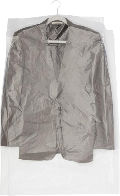 50 Pack Clear Plastic Garment Bags
