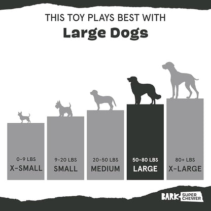 Barkbox Super Chewer Rope Dog Toy for Aggressive Chewers with Reinforced Strap (Tailspin - Large)