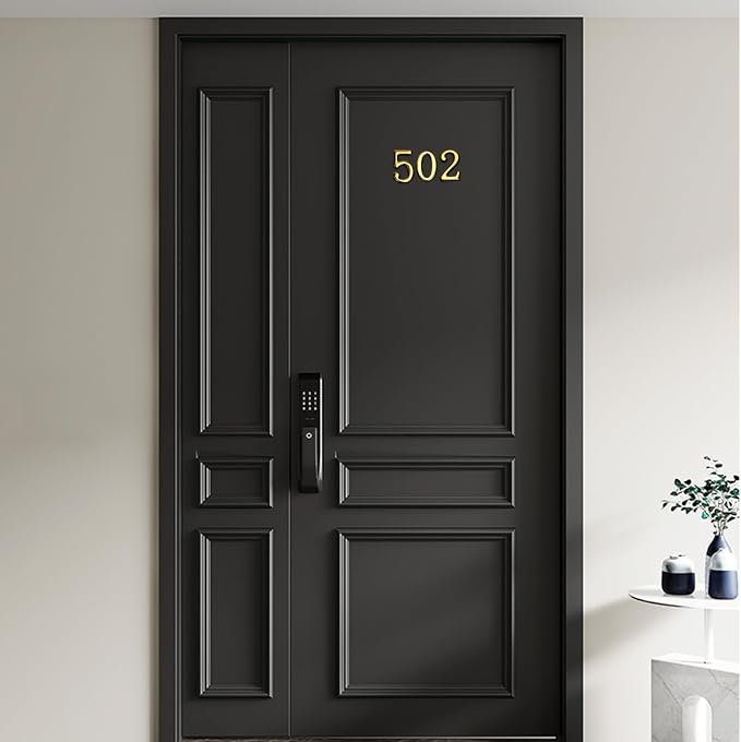 opasyo 30 Pieces Mailbox Numbers for Outside 2 inch 0-9 Self-Adhesive Mail Box Numbers,3D Gold House Numbers for Mailbox, Apartment, House, Trash Bins,Office Hotel Room (Gold, 2inch)