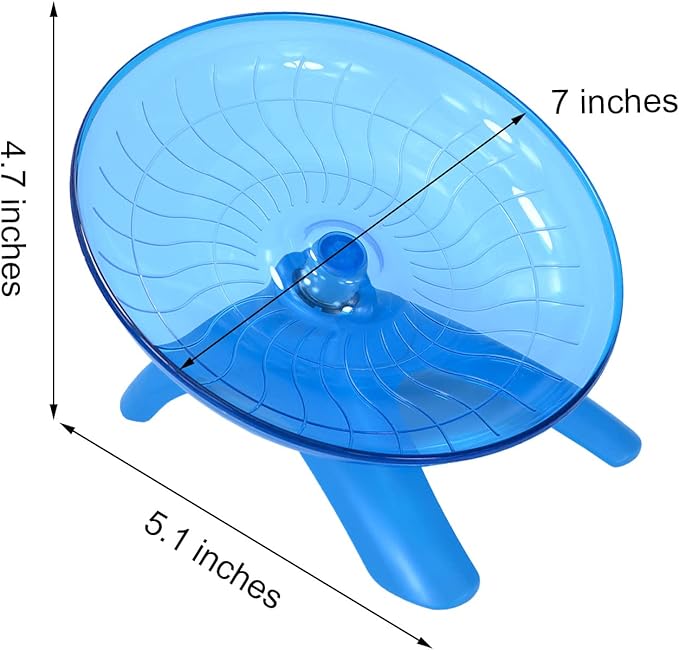 Wontee Hamster Water Bottle Water Dispenser Hamster Silent Exercise Running Wheel for Dwarf Hamsters Gerbil Mice (Blue, 125ML)