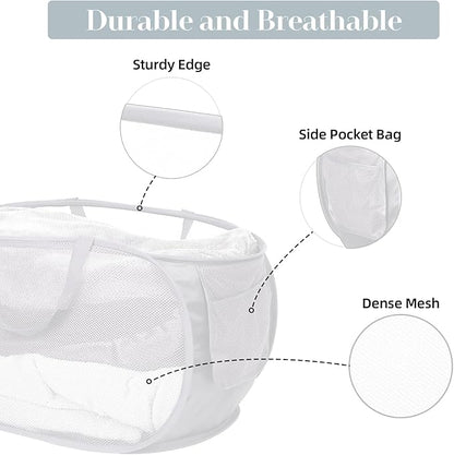 4 Pack Collapsible Laundry Baskets, Foldable Laundry Basket