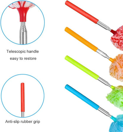 4 Pcs, Hand Microfibre Cleaning Tool Extendables