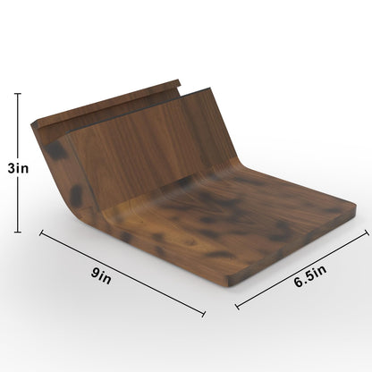 NAMAII Wooden Laptop Stand, Ergonomic Computer Stand for Desk, Portable Laptop Riser, Notebook Stand Holder Compatible with MacBook Pro/Air, Dell, HP, Lenovo and All Laptops (10-17 inch), Walnut