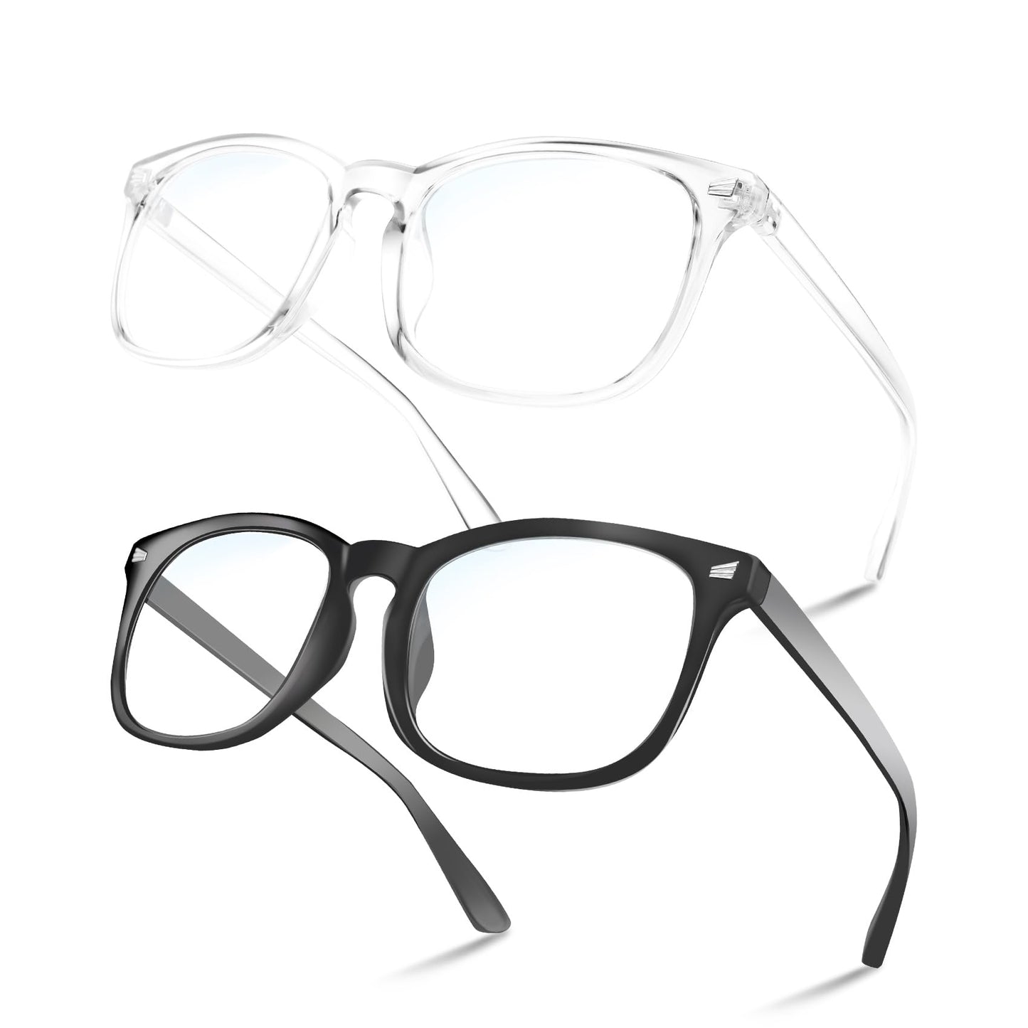 NZKNP Blue Light Glasses for Woman,Blue Light Glasses,Blue Light Glasses Men,Bluelight Glasses Womens,Blue Light Blocking Glasses,Clear Black Fake Glasses,Gaming Glasses Accessories,Computer Glasses