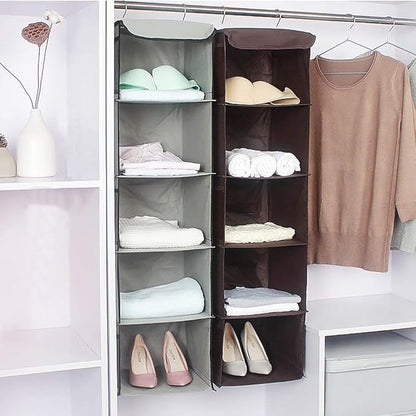 5 Shelves Hanging Closet Organizer, 2 Pack Hanging Storage