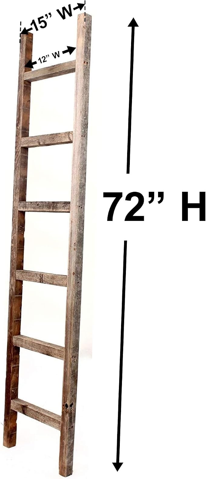 BARNWOODUSA Rustic Farmhouse Decorative Ladder - Our 6 ft Ladder can be Mounted Horizontally or Vertically and is Crafted from Upcycled Wood No Assembly Required Robins Egg Blue