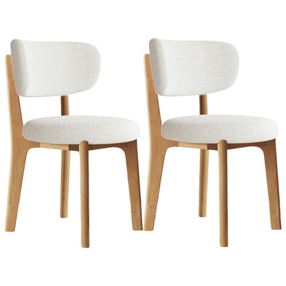 JS Space Solid Wood Dining Chairs Kitchen Chairs Set of 2 Mid Century Modern Dining Chairs with Wooden Frame and Upholstered Farmhouse Dining Room Chairs for Kitchen,Living Room