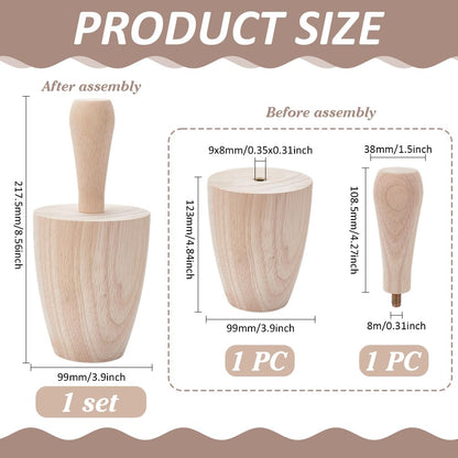 BENECREAT 8.5 x 3.8 inch Wood Cup Mold, Cup Pottery Mold, Pottery Shaping Tool for DIY Pottery Cup Ceramic Cup Mug Vase Art Making