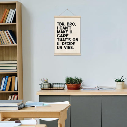 DOI-LANEE Funny Classroom Posters Hanger Frame, Math Classroom Must Haves Canvas Wall Decor, Homeschool Decor, High School Gifts for English Teachers Students Teen Boys Girls 16x12 Inch