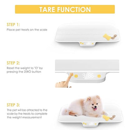 Digital Pet Scale, Baby Scale, Precision0.08oz, Max 30kg/66lbs, Auto-Hold, Integrated Design Without Disassembly, Suitable for Cats, Small Breed Dogs, Infants, and Young Children