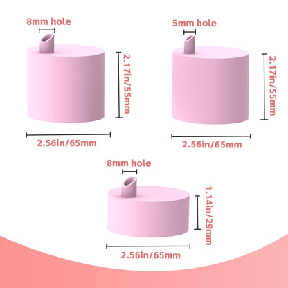 3 Pack Snow Globe Tumbler Funnels, Large & Small Glitter Funnel for DIY Snow Globe Tumblers, No-Mess(Pink)