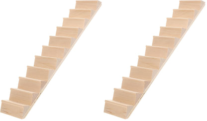 Artibetter Mini Staircase Wooden 1/12 DIY Stairway Accessory Model Without Armrest for Mini House Scene 1Pc (Pack of 2)