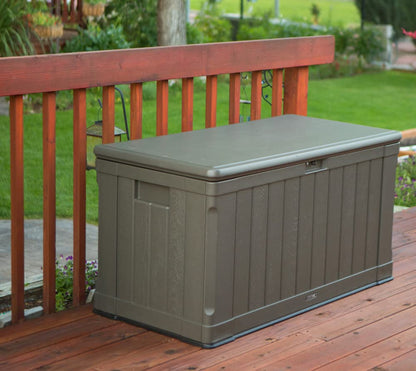 Lifetime 60089 Deck Storage Box, 116 gallon, brown