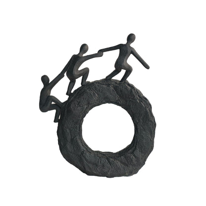 Hebdids Abstract Sculptures - Living Room and Office Dynamic Climbing Wall Character Decoration, Black Statue 7x8x1.5 inches Elegant Black Home Decoration Gift Creativity