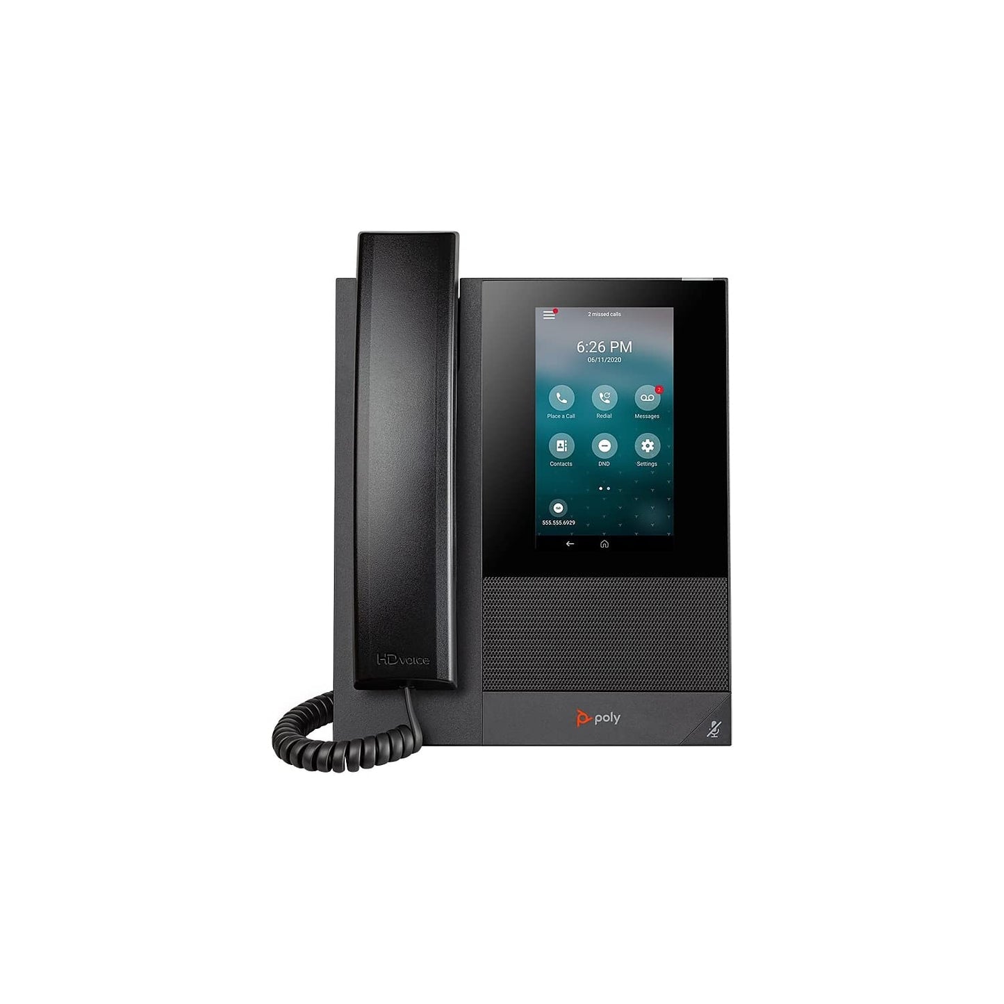 Poly CCX 400 Desktop Business Media Phone (Polycom) - with Handset - Open SIP - Power Over Ethernet (POE) - 5-Inch Color Touchscreen - Works with Zoom, Teams, & More