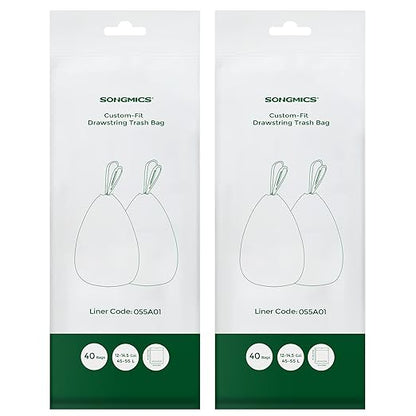SONGMICS Trash Bags for 12-14.5 Gallon Trash Cans, Pre-Separated, Liner Code