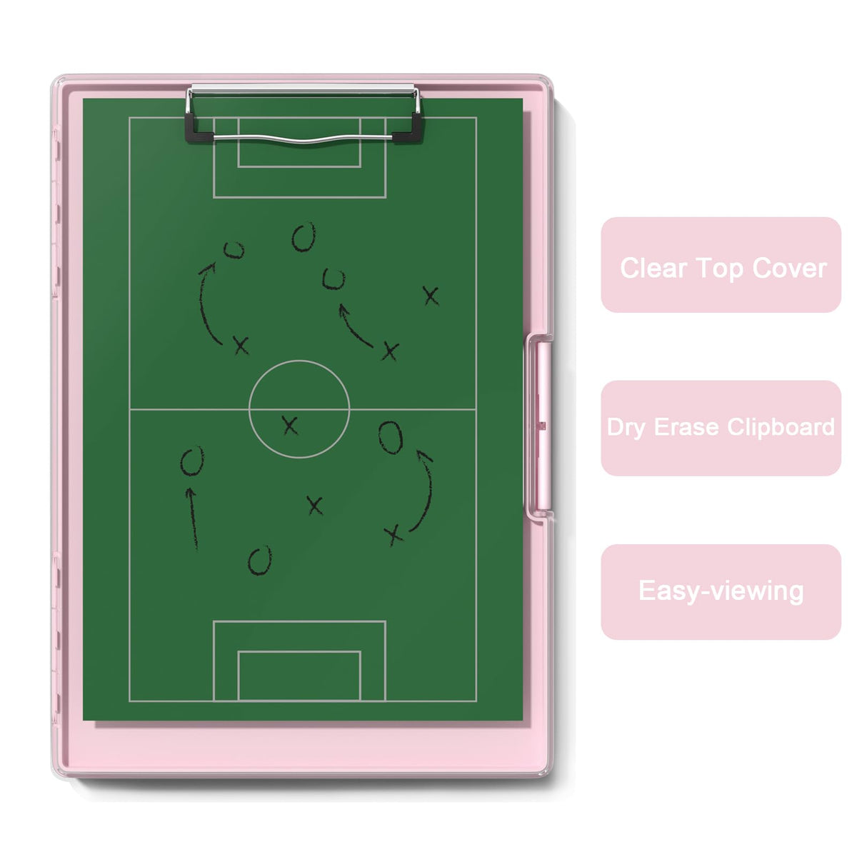 Hongri Clipboard with Storage, Pink 8.5 x 11 Folder Nursing Side Opening, Heavy Duty with Dual Compartment, Smooth Writing for Teachers, Classroom, Size 13.3 x 9.4 x 1.5 in, Office & School Supplies