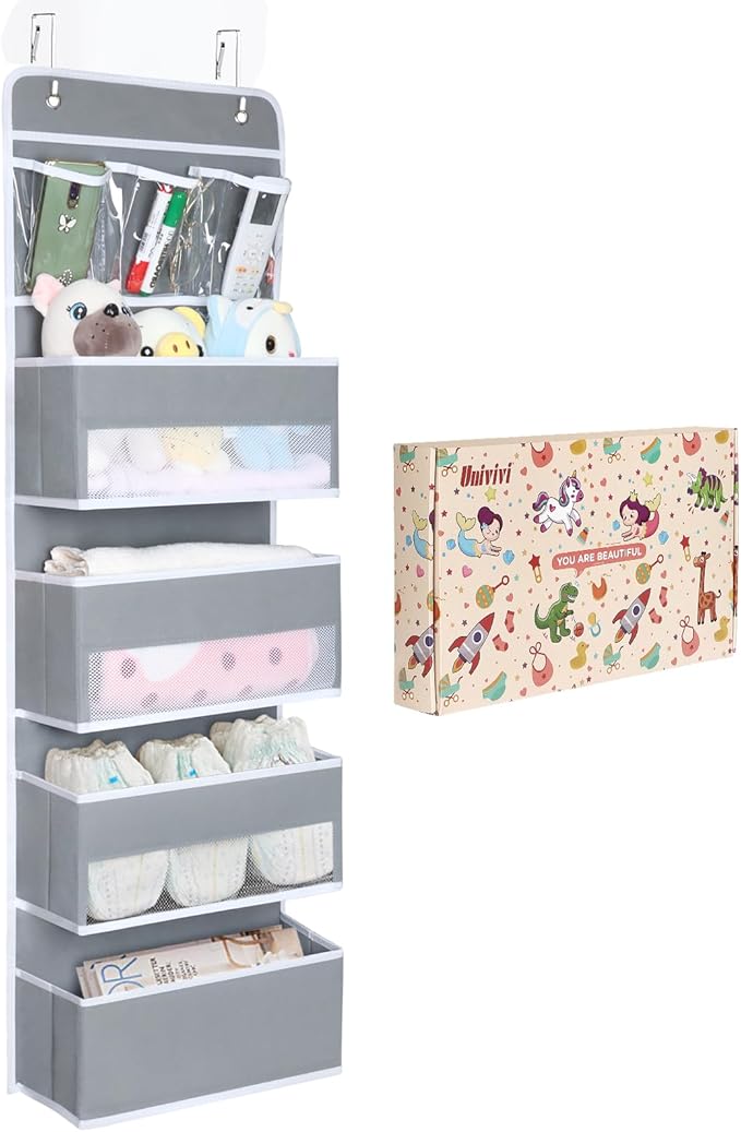 Univivi Door Hanging Organizer Nursery Closet Cabinet Baby Storage